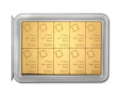 Złota sztabka Valcambi CombiBar 10 x 1/10 oz awers