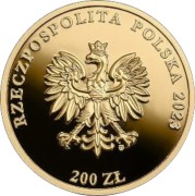 Złota moneta NBP 200 zł 160. rocznica Powstania Styczniowego awers