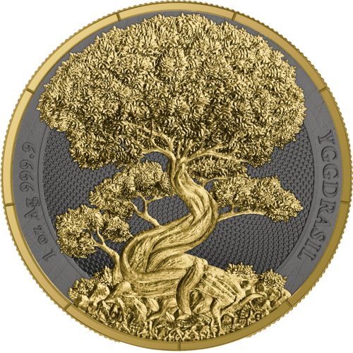 1 uncja, Yggdrasil, Seria: Mitologiczny las Edycja Specjalna, Srebrna moneta