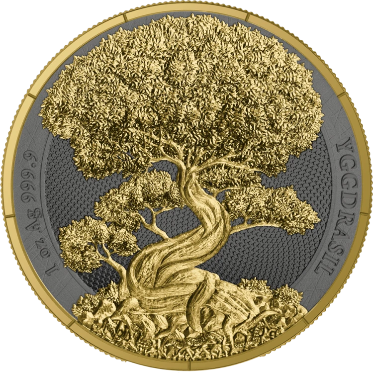1 uncja, Yggdrasil, Seria: Mitologiczny las Edycja Specjalna, Srebrna moneta
