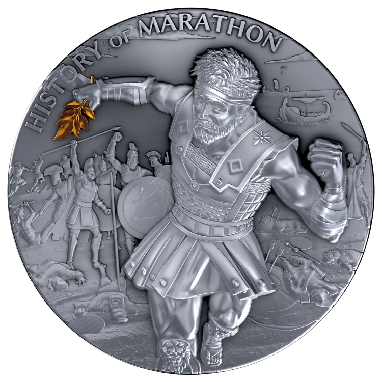 5$, Historia Maratonu, Srebrna moneta