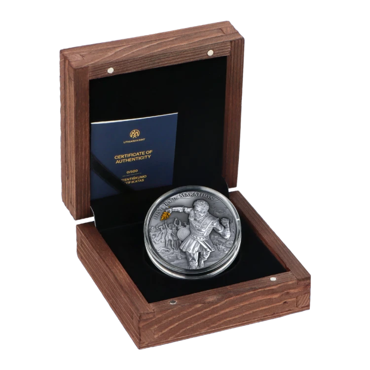5$, Historia Maratonu, Srebrna moneta