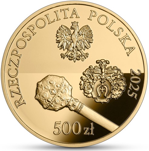 Złota moneta kolekcjonerska NBP 500 zł Hetmani Rzeczypospolitej – Stanisław Żółkiewski awers