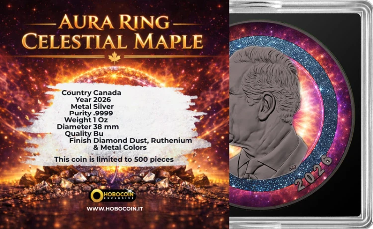 1 uncja, Celestial Maple Aura Ring, Srebrna moneta