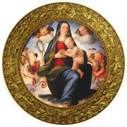 Srebrna moneta 500 CFA Mariotto Albertinelli, Madonna z Dzieciątkiem na tronie w chmurach