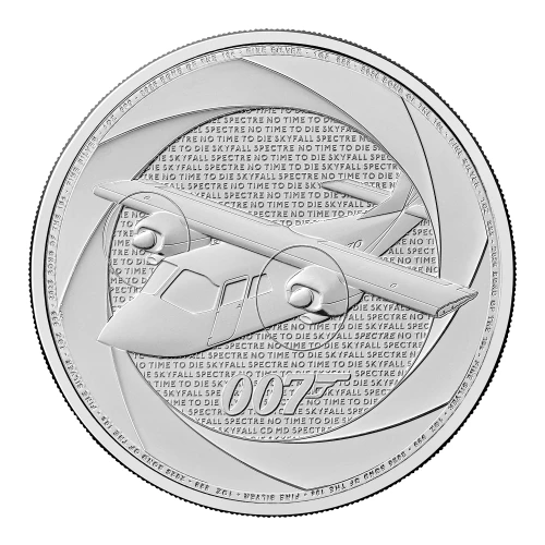 1 uncja, Sześć dekad agenta 007: Bond lat 2010, THE ROYAL MINT, Srebrna moneta