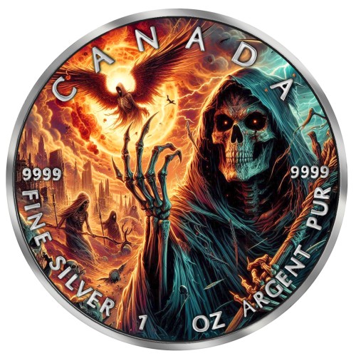 5$, Ponury Żniwiarz - Armagedon X, Maple Leaf, Srebrna moneta