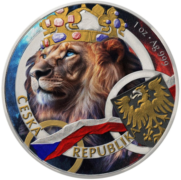 2$, Czeski Lew, Seria: Cztery Żywioły, Srebrna moneta