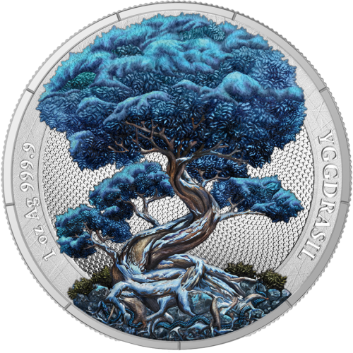 1 uncja, Yggdrasil – Zima, Seria: Mitologiczny las, Srebrna moneta