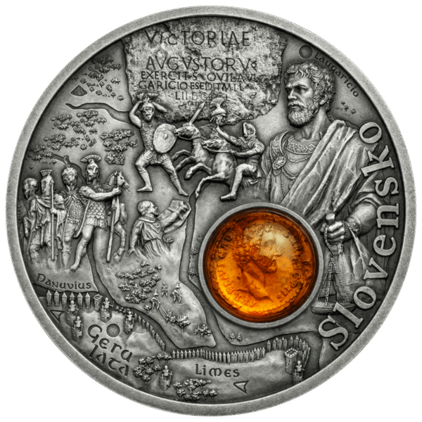1 $, Słowacja, Seria: Szlak Bursztynowy, Srebrna moneta