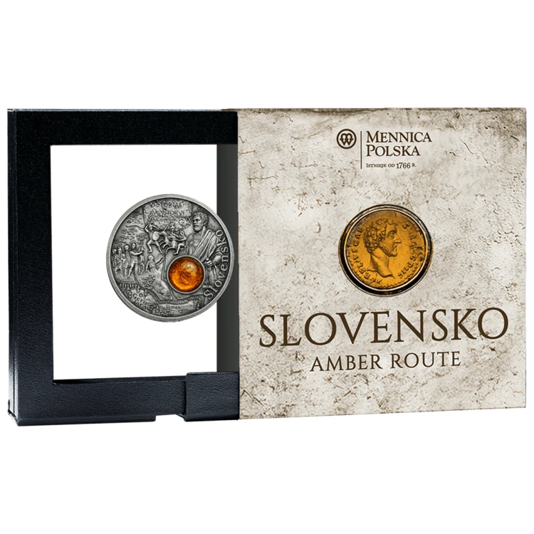 1 $, Słowacja, Seria: Szlak Bursztynowy, Srebrna moneta