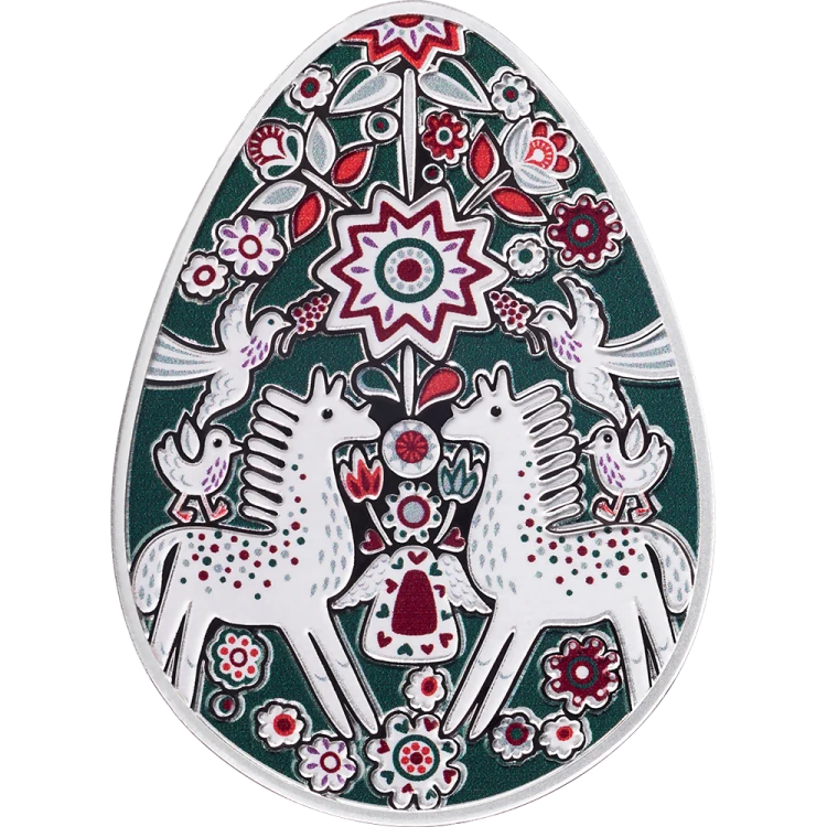 5 Cedi, Zoretsvit, Seria: Ukraińska Pysanka, Srebrna moneta