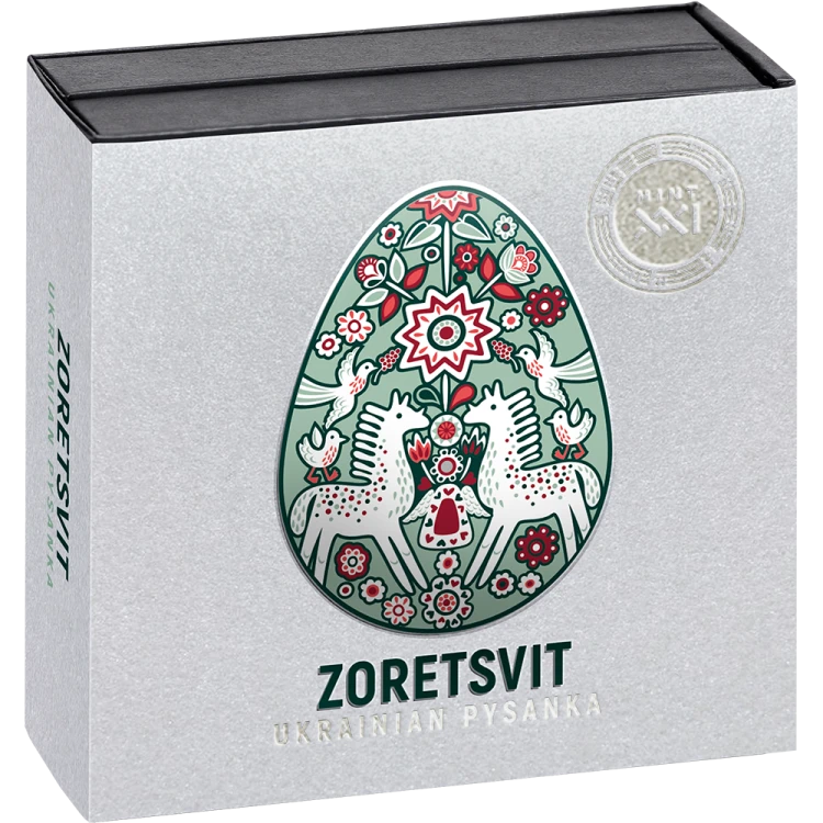 5 Cedi, Zoretsvit, Seria: Ukraińska Pysanka, Srebrna moneta