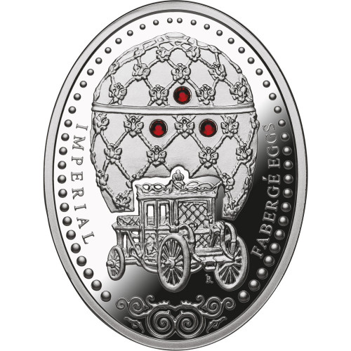 Srebrna moneta 1$ Jajo koronacyjne rewers