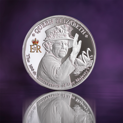 1 $, Królowa Elżbieta II: 100. rocznica urodzin Jej Królewskiej Mości, Srebrna moneta