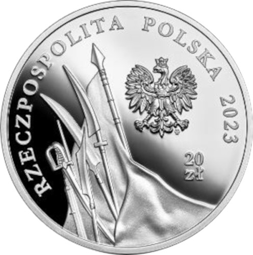 Srebrna moneta NBP 20 zł 160. rocznica Powstania Styczniowego awers