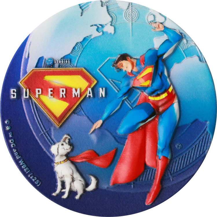 5 $ Superman i Krypto, Srebrna moneta