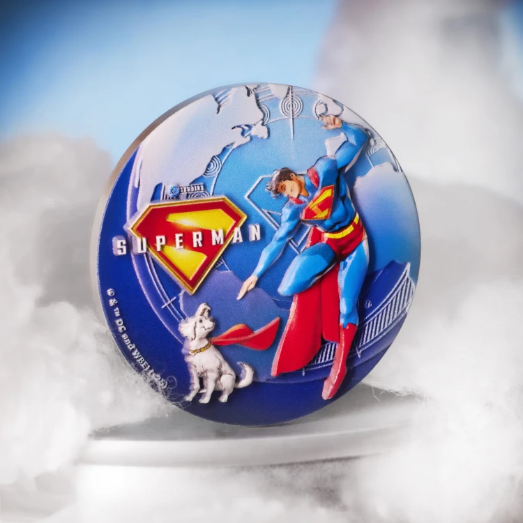 5 $ Superman i Krypto, Srebrna moneta