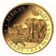 0,5 g, Słoń, Seria: African Wildlife, Złota moneta 2026