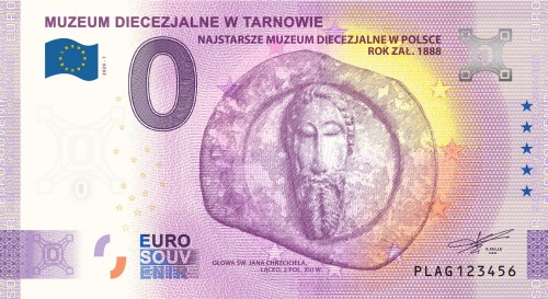 0 Euro Muzeum Diecezjalne w Tanowie banknot awers