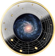Srebrna moneta 500 CFA Galaktyka spiralna NGC 1232
