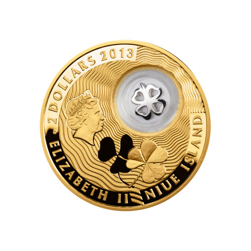 Srebrna moneta 2$ Koniczynka awers