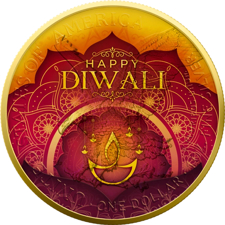 1$, Amerykański Orzeł, Diwali, Srebrna moneta