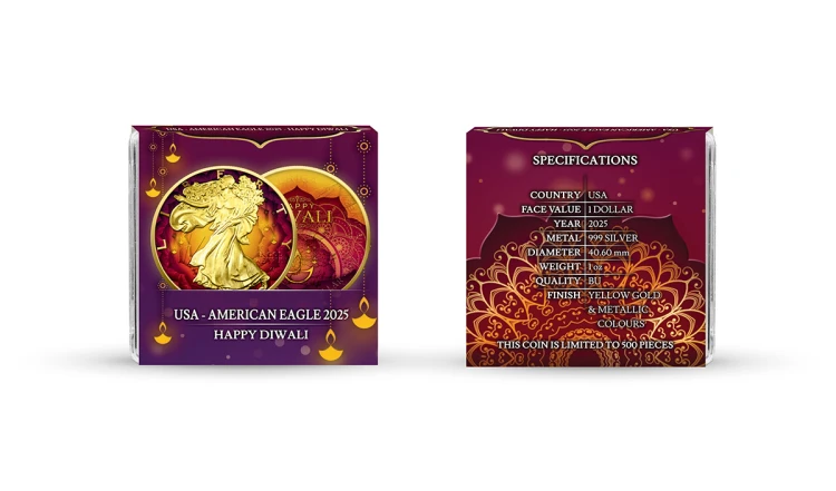1$, Amerykański Orzeł, Diwali, Srebrna moneta