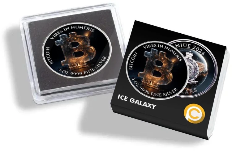 2 $ Bitcoin, Ice Galaxy, Srebrna moneta