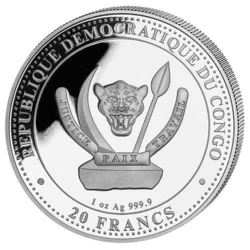 1 uncja, Velociraptor mongoliensis, Seria: Prehistoric Life, Srebrna moneta 2025