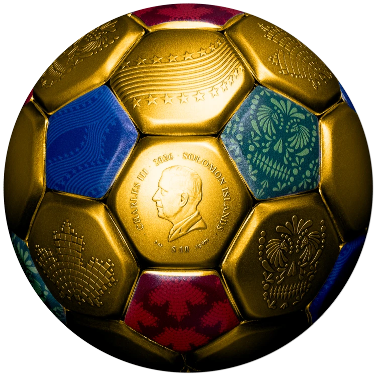10 $, Sferyczna Moneta Piłkarska 3D, FIFA World Cup 26™
