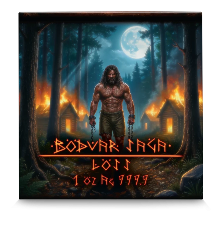 5 Marek, Loss, Seria: Bödvar Saga, Srebrna moneta kolorowna5 Marek, Loss, Seria: Bödv5 Marek, Loss, Seria: Bödvar Saga, Srebrna moneta kolorownaar Saga, Srebrna moneta kolorowna