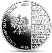 Srebrna moneta 10 zł Ofiarom obozu koncentracyjnego Stutthof awers