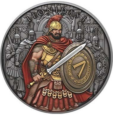 1 uncja, Leonidas, Seria: Legendarni Wojownicy, Srebrna moneta