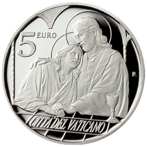 Srebrna moneta 5€ Święty Jan, Seria: Dwunastu Apostołów