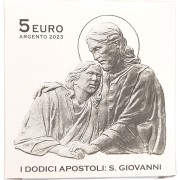 Srebrna moneta 5€ Święty Jan, Seria: Dwunastu Apostołów