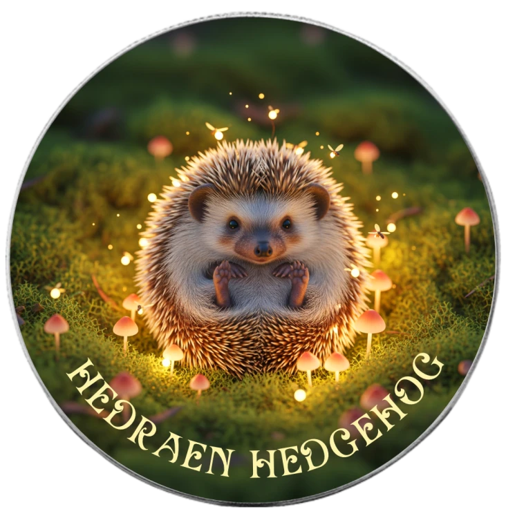 1 $, Amerykański Orzeł, Jeż Hedgehog, Seria: Leśne totemy, Srebrna moneta uszlachetniona