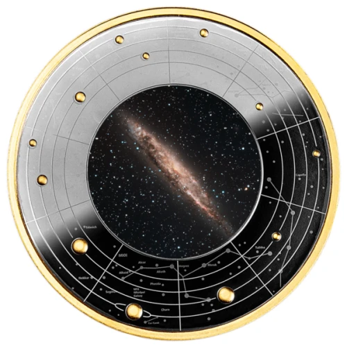 500 franków CFA, Galaktyka Aktywna NGC 4945, Seria: Galaktyki, Srebrna moneta