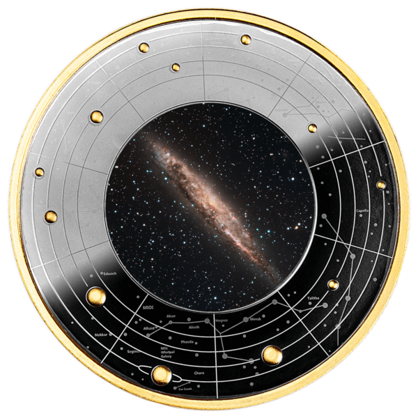 500 franków CFA, Galaktyka Aktywna NGC 4945, Seria: Galaktyki, Srebrna moneta