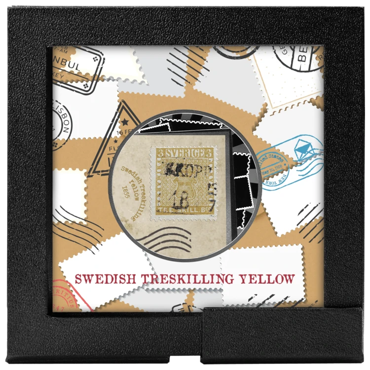 500 franków CFA, Znaczek Swedish Treskilling Yellow, Seria: Najdroższe znaczki świata