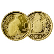 Złota moneta 10€ Sakrament Chrztu Watykan 2023