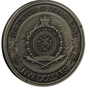 Moneta kolekcjonerska 5$ Portret Doriana Greya awers