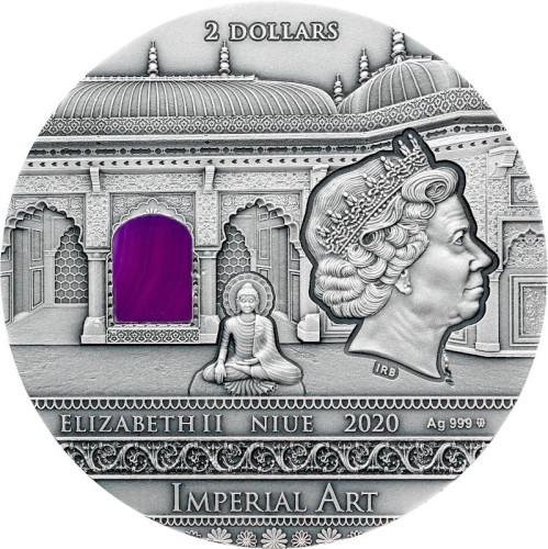 Srebrna moneta 2$ Indie, Seria: Imperial Art awers