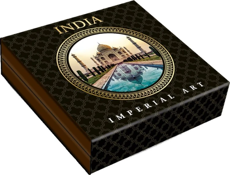 Srebrna moneta 2$ Indie, Seria: Imperial Art etui