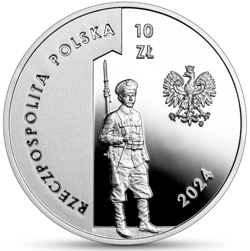 Srebrna moneta kolekcjonerska 100-lecie utworzenia Korpusu Ochrony Pogranicza