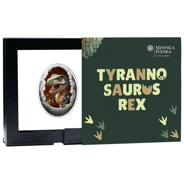 500 franków CFA, Tyranozaur, Seria: Dinozaury, Srebrna moneta