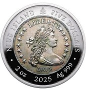 5 $, Draped Bust Dollar, Srebrna moneta