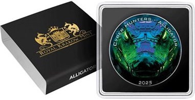 1 $, Aligator, Seria: Cyber łowcy, Srebrna moneta