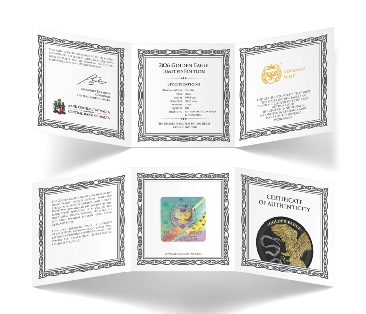 5 Euro, Malta Golden Eagle Limited Edition, Srebrna moneta 2026