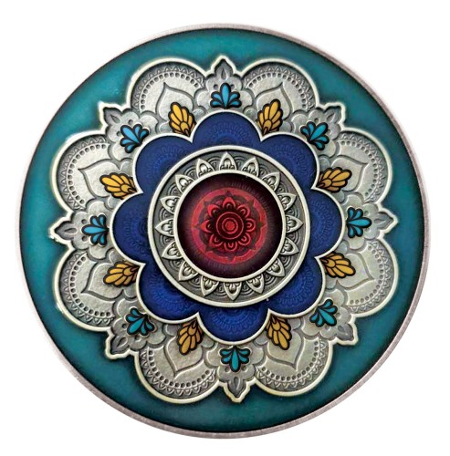 Srebrna moneta 2000 CFA Mandala rewers